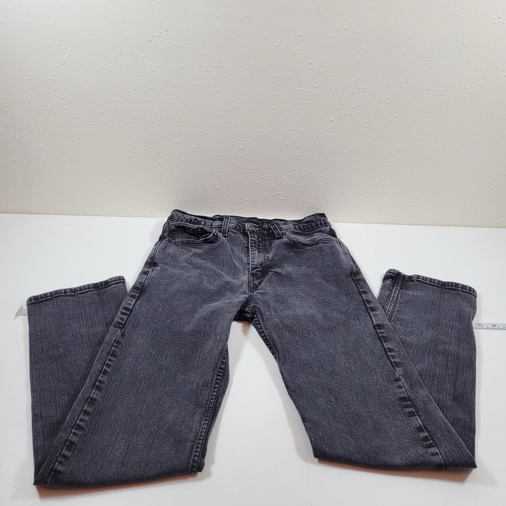Levi's 505 Regular Fit‎ Jeans Mens 32x34 Black Excellent Straight Leg Denim